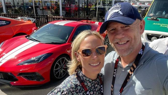 Zara and Mike Tindall hit the Adelaide 500 track. Picture: Supplied