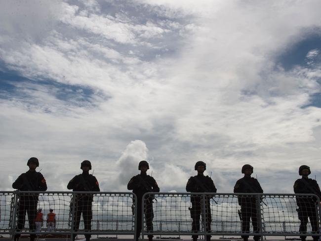 China stages regular drills in the South China Sea. Picture: Romeo Gacad