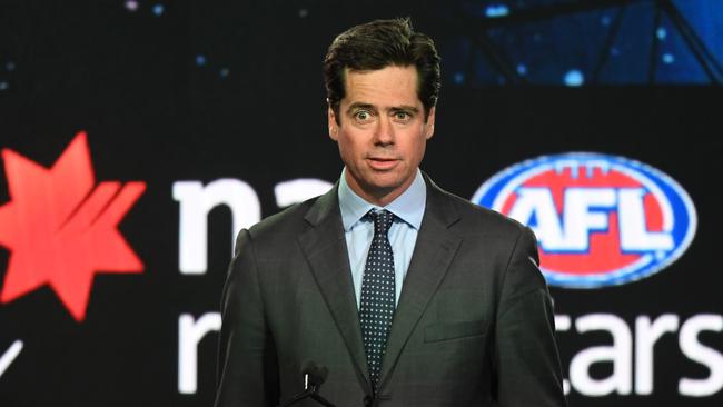 Outside of AFL CEO Gillon McLachlan, the average salary for the AFL’s 12-person executive team equates to $894,000 per person. Picture: AAP Image/James Ross