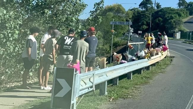 A memorial has been set up at the scene of the Yeppoon car crash which claimed the life of St Brendan's College student Rhys Yore early on Thursday morning.