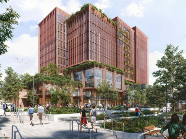 An artist impression of the commercial tower. Picture: Hills Shire Council