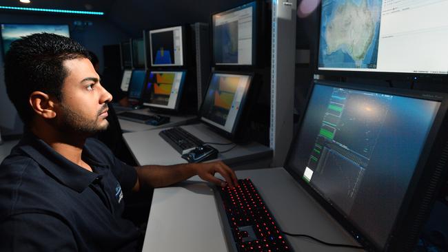 Engineer Jay Rai at the Future Submarine Program Combat System Laboratory in Mawson Lakes. Picture: AAP Image/David Mariuz 