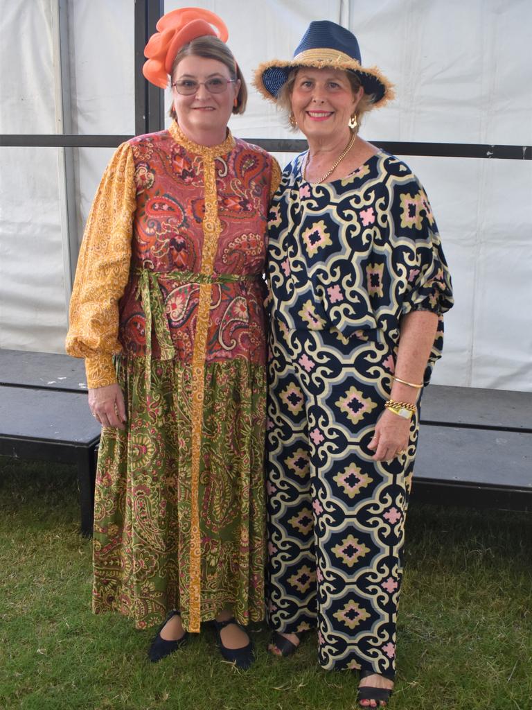 Kym Matthews and Nadine Merry-Simpson at the 2023 Rockhampton Girls Grammar 21st Race Day.