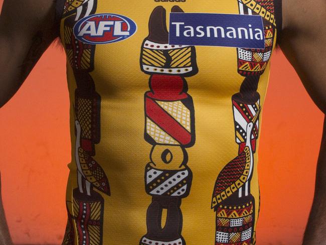 Hawthorns Cyril Rioli  in this years indigenous round jumper.   . Pic: Michael Klein