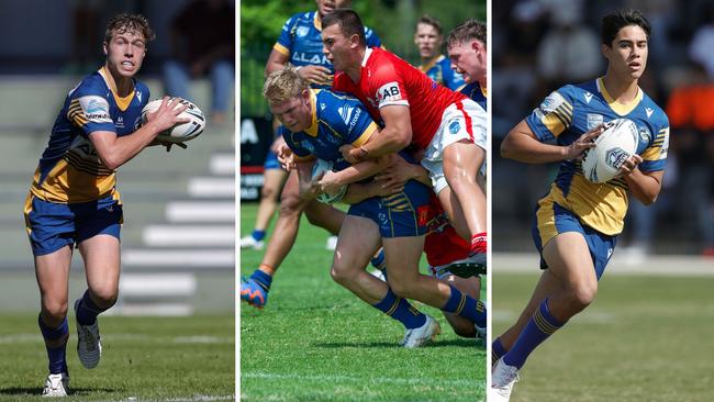 (L-R) Ethan Sanders, Charlie Guymer and Blaize Talagi will be key to Parramatta’s title chances.