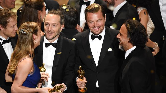 Look at all those winners — so bloody smug and happy. Anyone outside their clique would be bitter. Picture: Kevin Winter/Getty Images/AFP