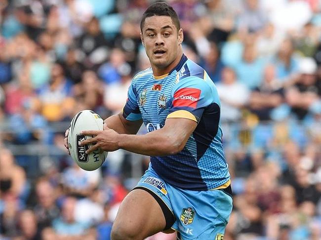 Jarryd Hayne of the Gold Coast Titans in action during their round 22 NRL game against the New Zealand Warriors at Cbus Super Stadium on the Gold Coast, Sunday, Aug. 7, 2016. (AAP Image/Dan Peled) NO ARCHIVING, EDITORIAL USE ONLY. Picture: DAN PELED