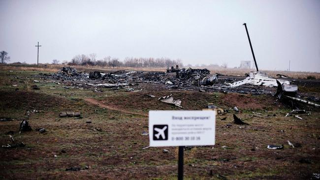 Parts of the Malaysia Airlines Flight MH17 at the crash site in Hrabove, about 80km east of Donetsk. Picture: Dimitar Dilkoff /AFP