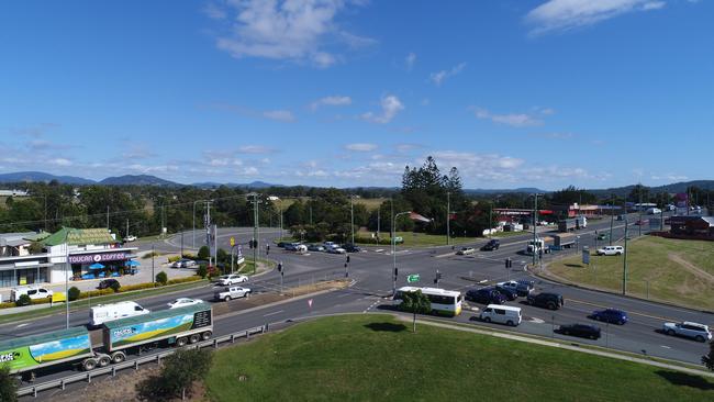 Monkland Street intersection with the Bruce Highway (Wickham Street) is on the list.