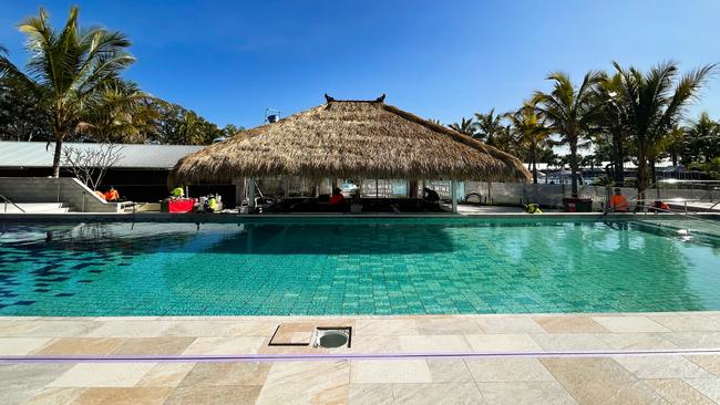 Sandstone Point Holiday Resort pool and swim-up bar construction. Picture: Supplied