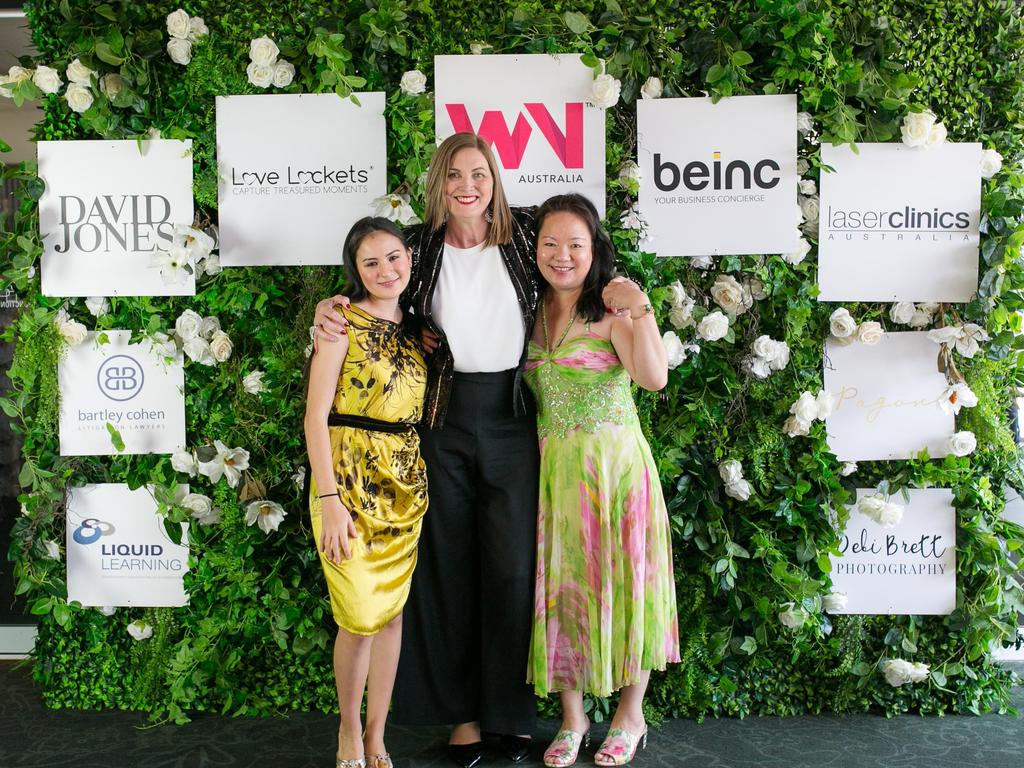 Grace Curley, Janelle Bostock and Hong Curley Picture: Debi Brett Photography Socials: Damien Anthony Rossi