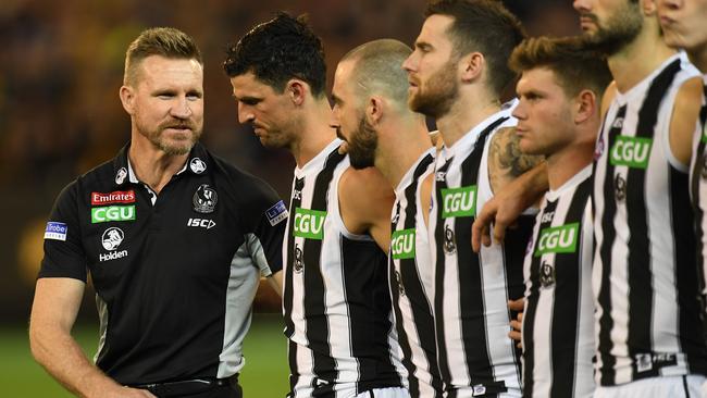 Nathan Buckley never played in a premiership at Collingwood, but could coach the Magpies to victory on Saturday. (Photo: AAP Image/Julian Smith)