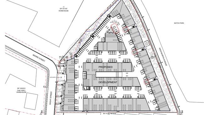 The approved layout of the storage facility.