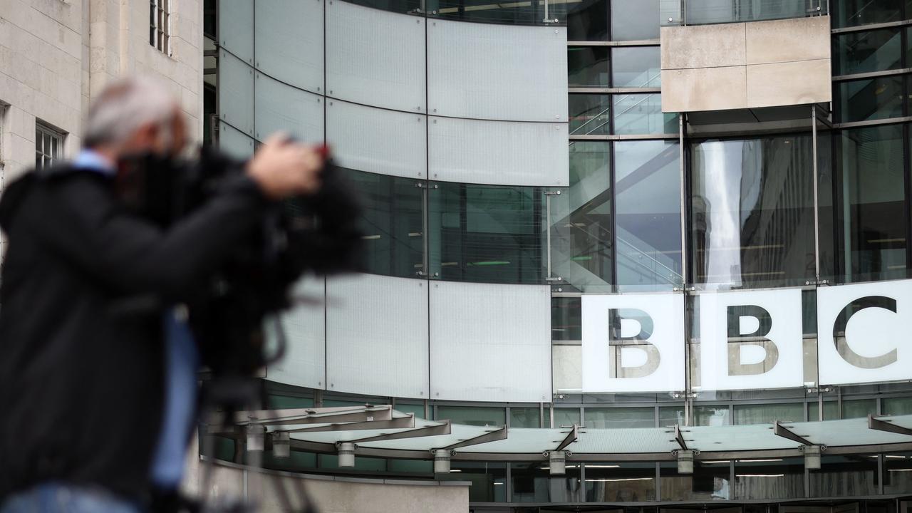 The BBC’s headquarters in central London. (Photo by HENRY NICHOLLS / AFP)