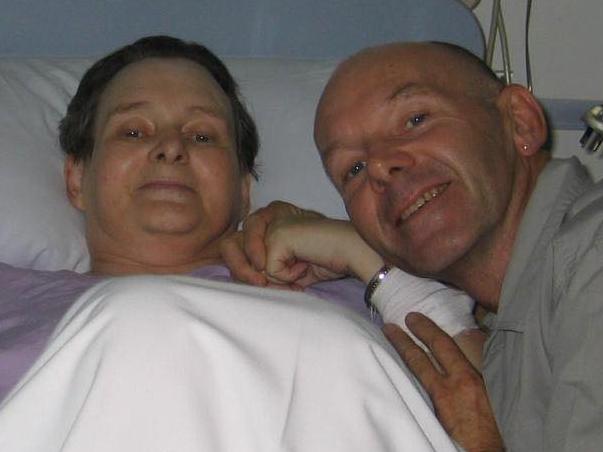 Gay Rayner with family during her final weeks of life. Picture: supplied