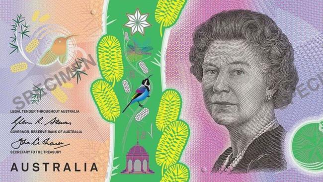 The current design features Queen Elizabeth II. (Reserve Bank of Australia/Handout)