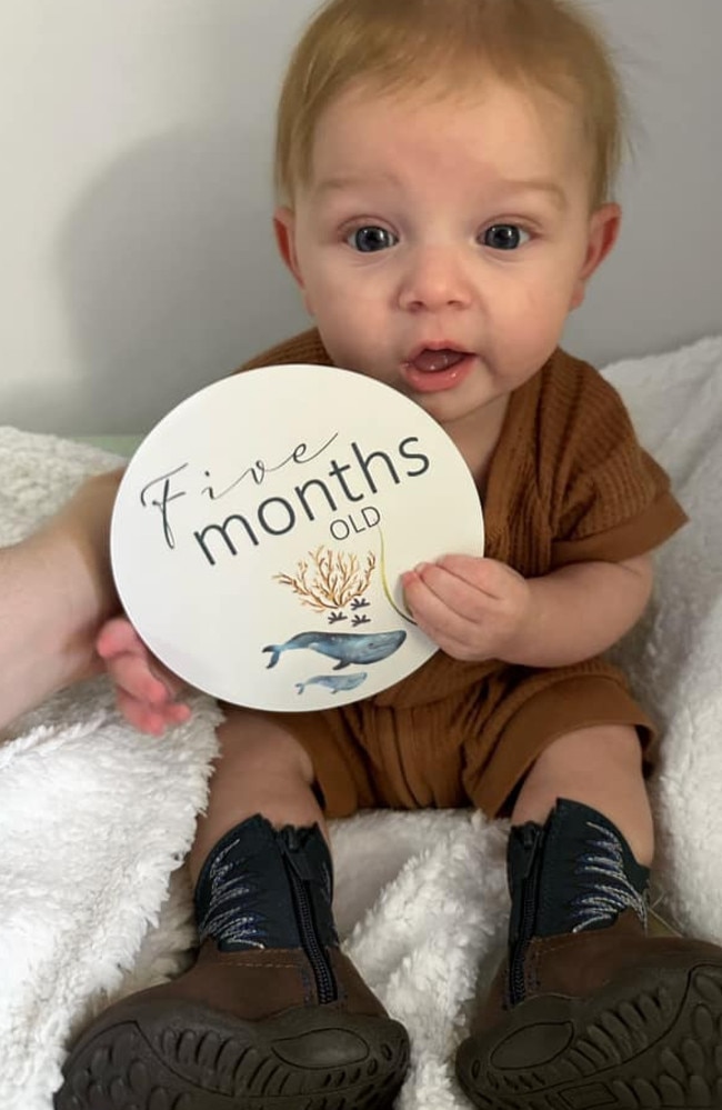 Braxton Strathdee: Born on 5/05/2023, six month old Braxton’s mum Chauna Mackinnon said that everyone he meets absolutely melts especially because of his dimples.