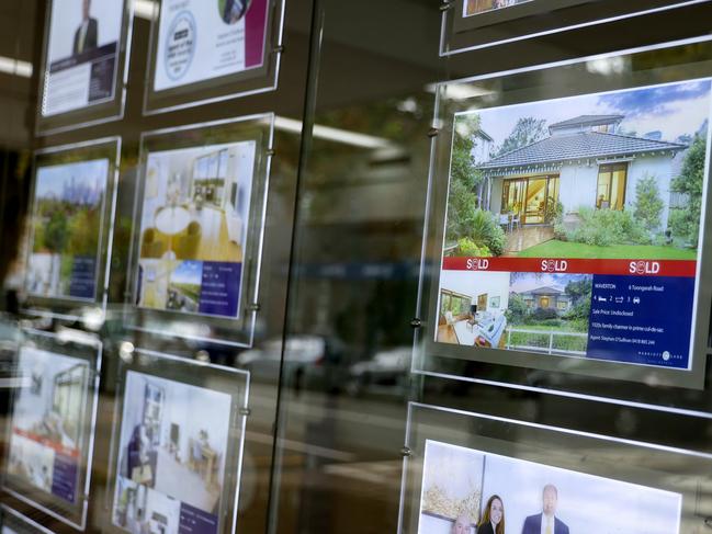 SYDNEY, AUSTRALIA - MAY 05: A real estate agent in Crows Nest displays properties for sale on May 05, 2022 in Sydney, Australia. The Reserve Bank of Australia announced a cash rate increase from 0.1 per cent to 0.35 per cent on Tuesday. It is the first rate increase since November 2010. (Photo by Brendon Thorne/Getty Images)