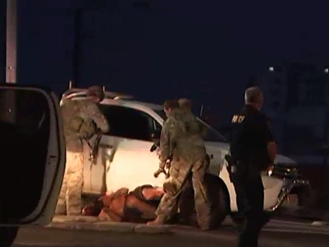 The man being arrested by police in Darwin. Picture: ABC/Supplied