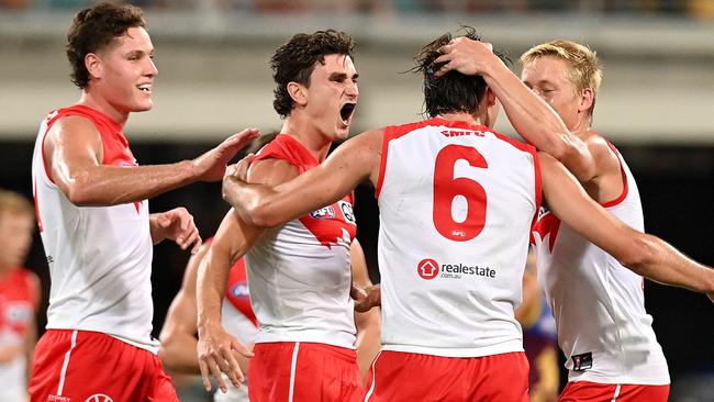 Logan McDonald hit the scoreboard in his debut. Picture: Getty Images