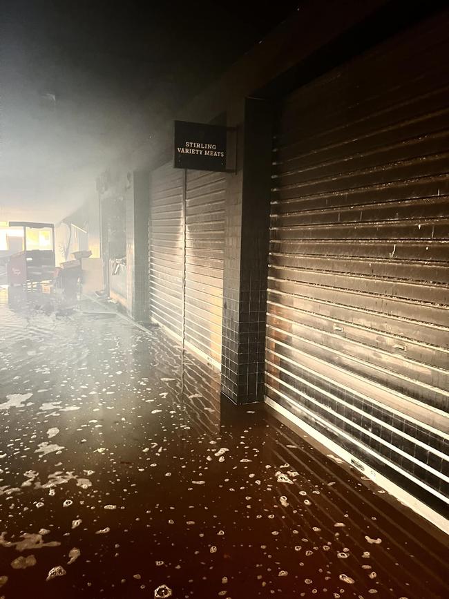 The butcher’s shop front after the fire. Picture: Supplied