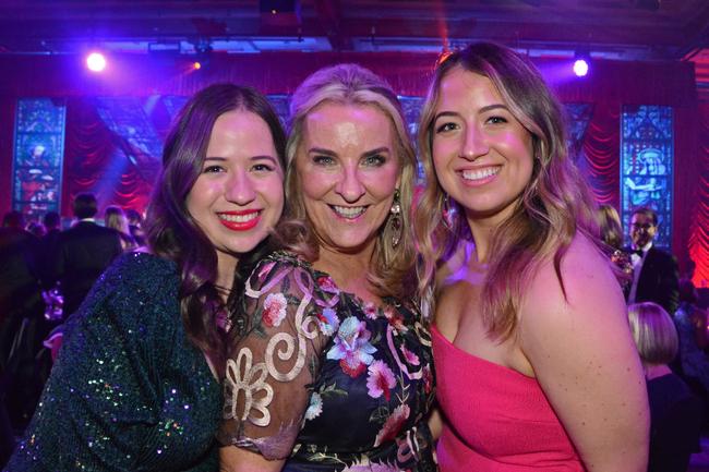 Stephanie Centorame, Amanda Wichlinski and Kristen Centorame at Gold Coast Mayoress Charity Foundation Ball at The Star Gold Coast. Picture: Regina King