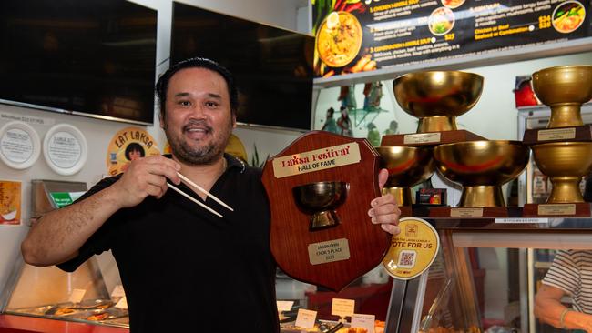 Jason Chin from Chok’s Place is ready for a massive Darwin International Laksa Festival. Picture: Pema Tamang Pakhrin