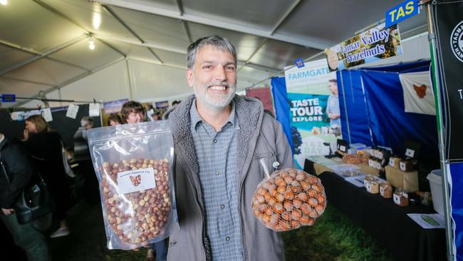 Nathan Bracken from Tamar Valley Walnuts at the Deloraine Craft Fair. Picture: PATRICK GEE