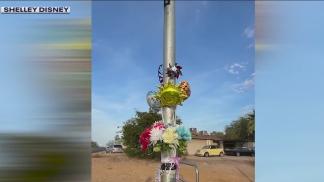 Memorial for AZ crash victim torn down