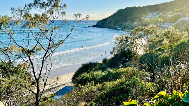 Popular Wategos Beach at Byron Bay.