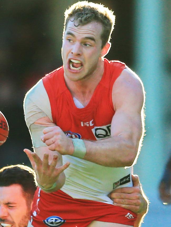 Tom Mitchell in action for Sydney. Picture: Mark Evans