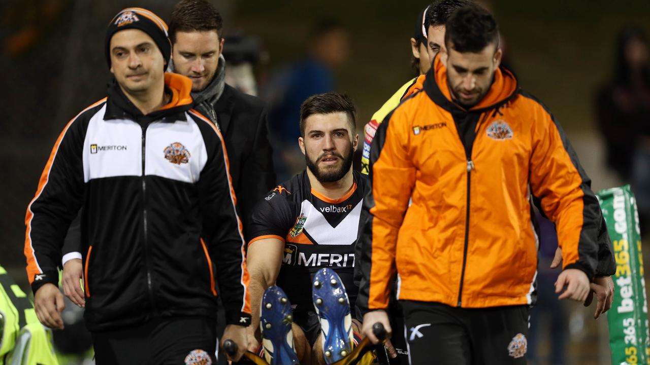 James Tedesco went through a similar injury while playing for the Wests Tigers in 2014. Picture: AAP Image/Action Photographics, Robb Cox