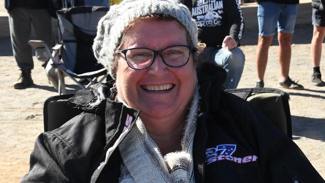 Karen Connell from Townsville at Finke Desert Race 2022. Picture: (A)manda Parkinson