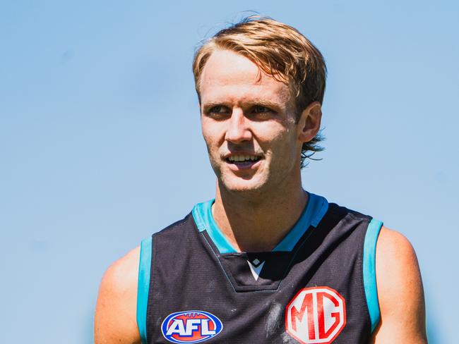 Port Adelaide Football Club training, 29 Jan 2025. Credit: Jack Dilks.