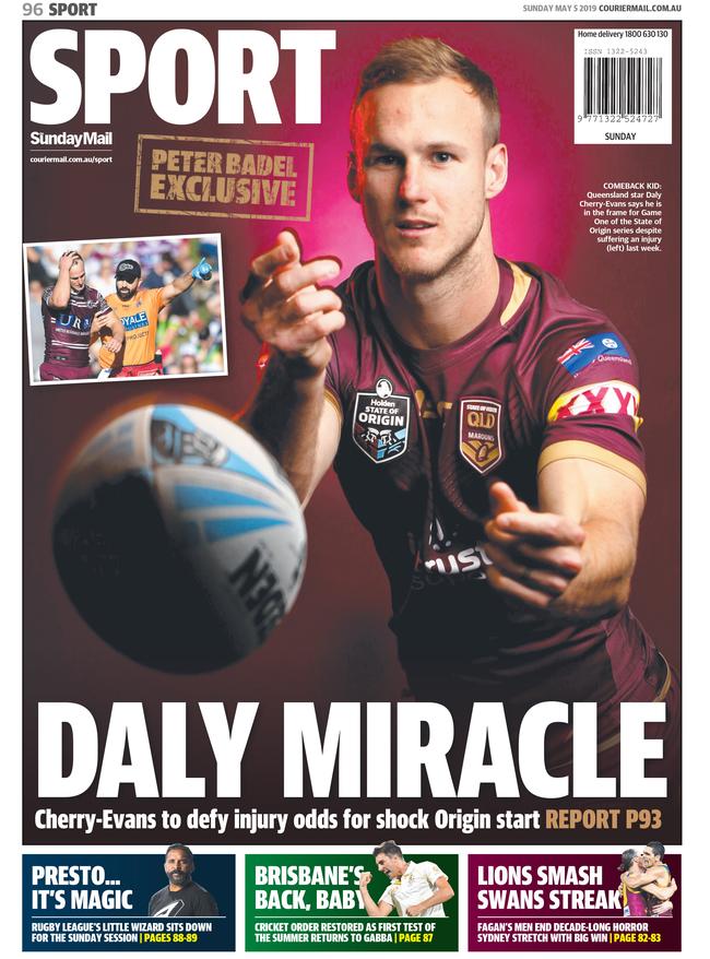 The Sunday Mail back page for May 5, 2019