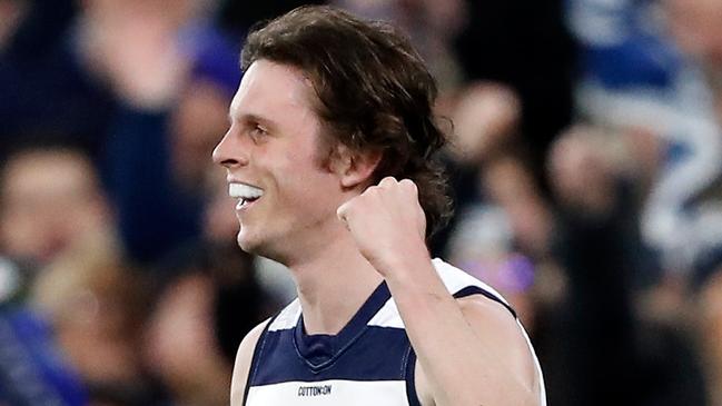 Dr Peter Larkins says Geelong is taking a big risk by naming Max Holmes.