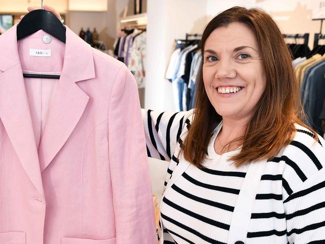 A little pop up store in Noosa for a clothing brand named Jag. Pictured, Kate senior manager. Photo: Patrick Woods.