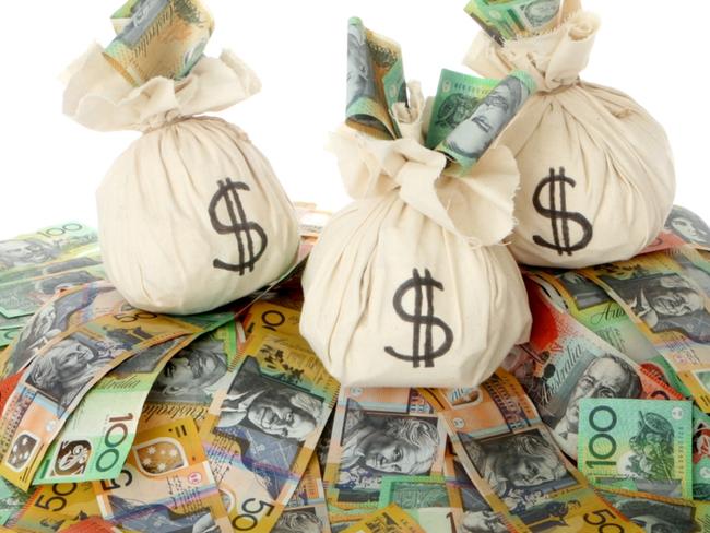 Australian money cash, debt, notes, coins generic. Picture: istock