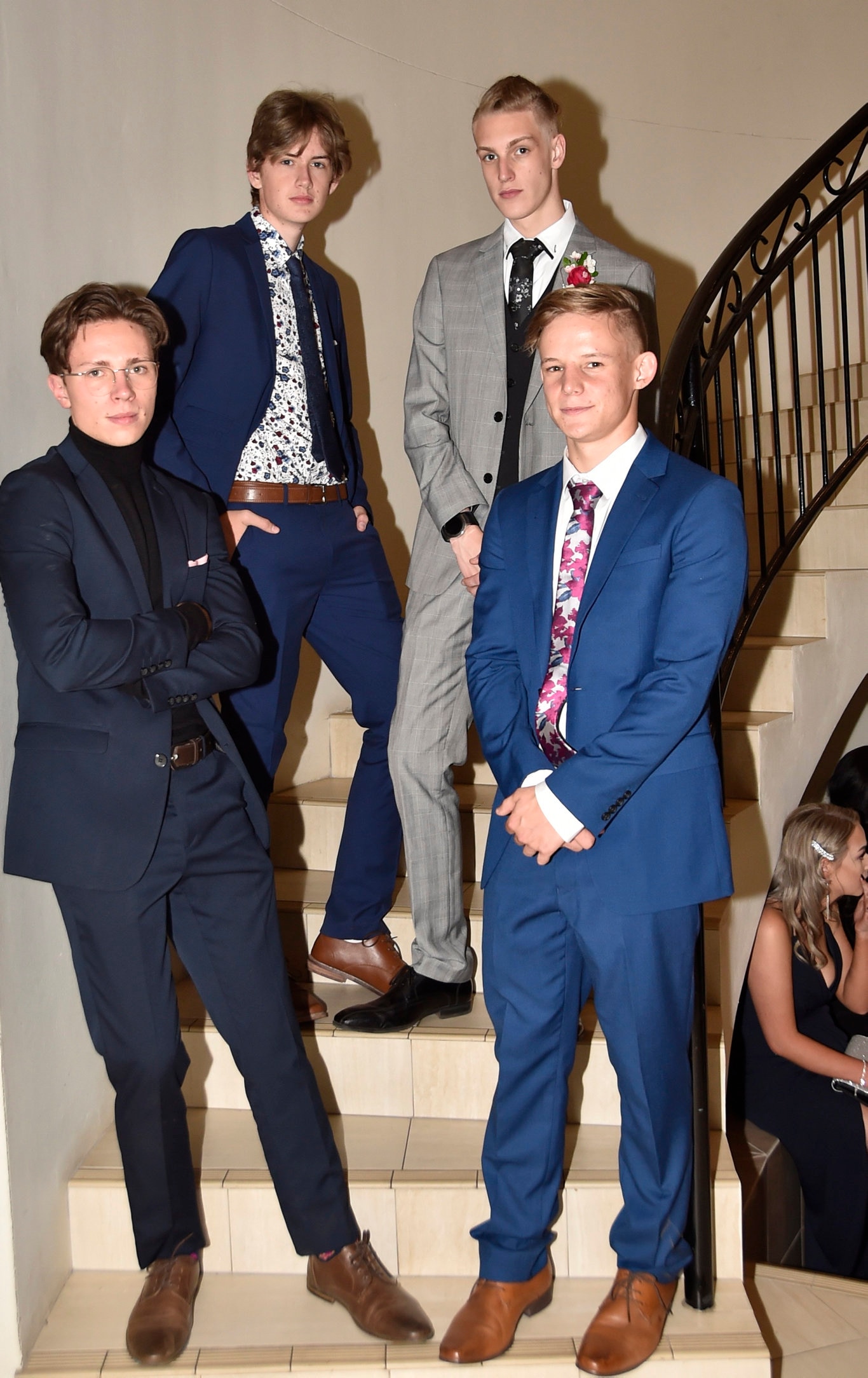 Toowoomba State High School formal at Picnic Point, (from left) Nikolai Petroff, Jackson Broom, Brock Yarrow and Dez Kay. Wednesday, November 13, 2019.