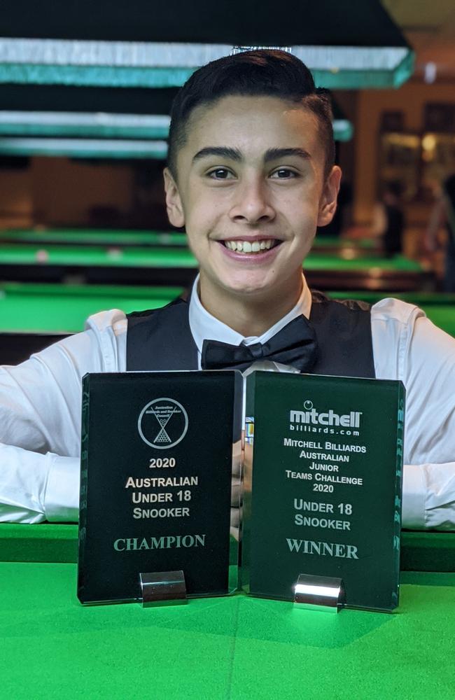 2020 Australian U18 Snooker Champion.