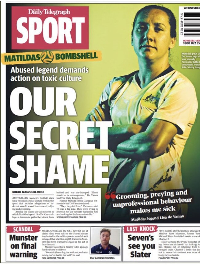 The Daily Telegraph broke the story of former Matildas breaking their silence over a ‘toxic culture’ and shocking allegations.