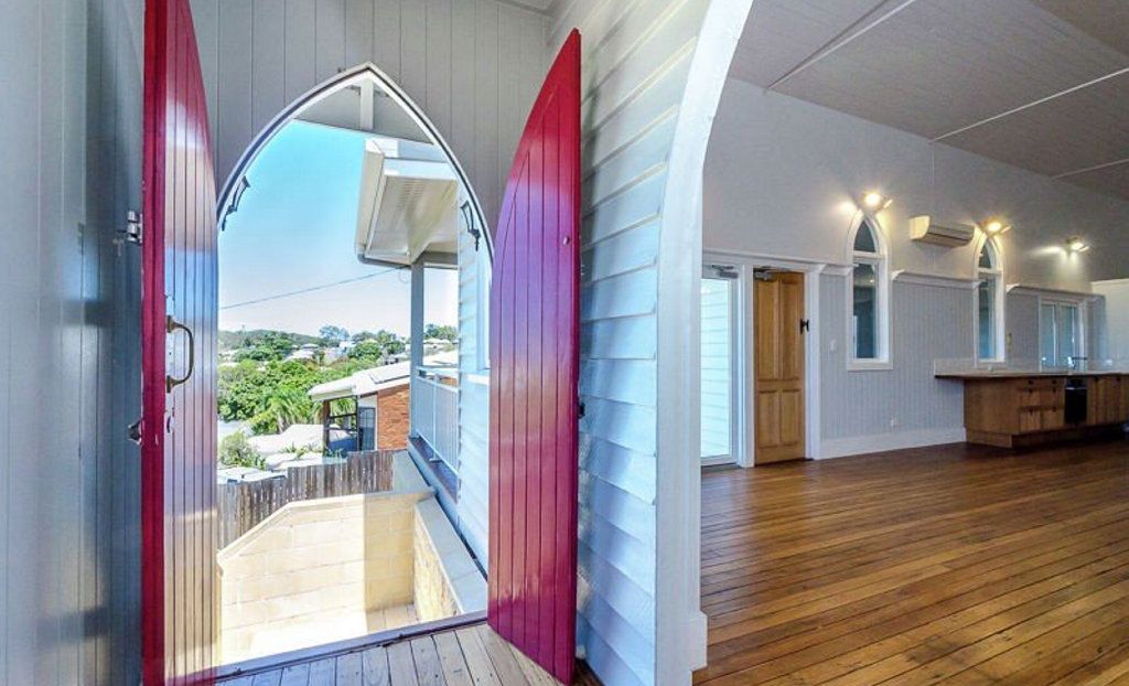 The chapel at 9 Williamson St which has been turned into a family home is on the market. Picture: Contributed