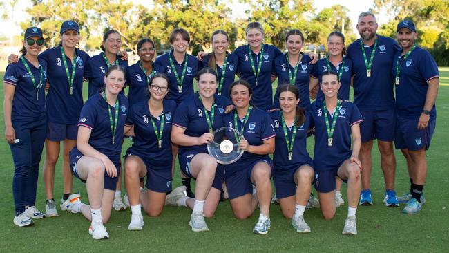 NSW Metro collected a third straight U19s title after they downed Queensland in the grand final in Perth. Picture: David Woodley, Cricket Australia.