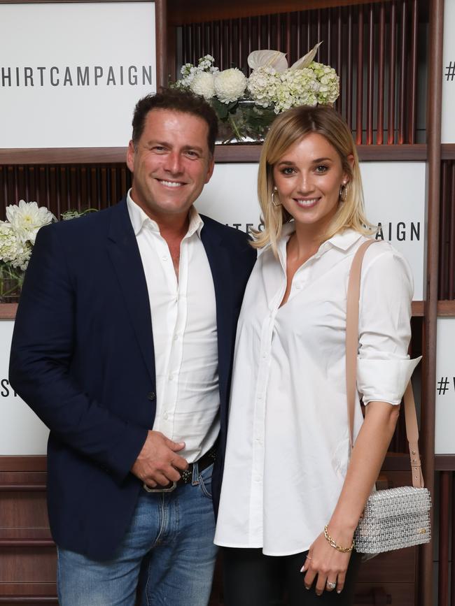 Karl Stefanovic and wife Jasmine Yarbrough. Picture: Scott Ehler