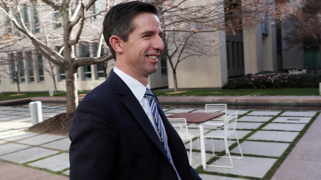 Acting Treasurer Simon Birmingham in Canberra. Picture: Gary Ramage.