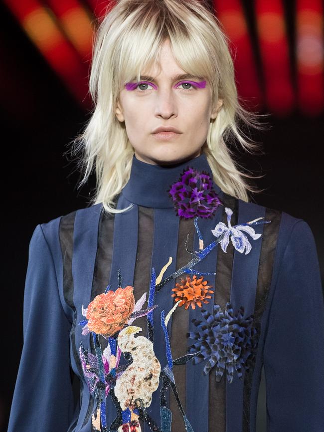 A model walks the runway during the Loris Azzaro show as part of Paris Fashion Week Haute Couture. Picture: Getty