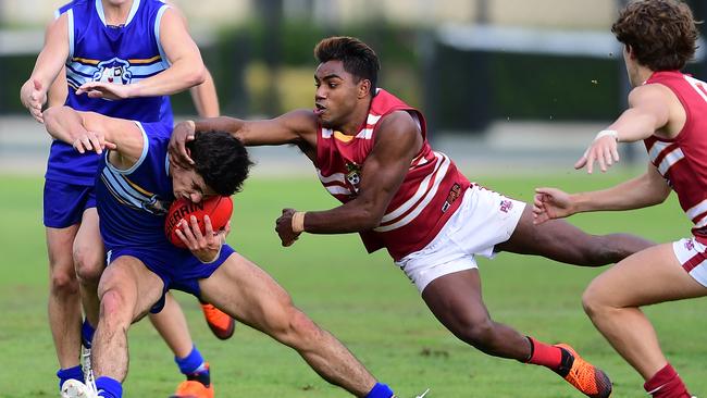 Kysaiah Pickett playing for Prince Alfred this year. Picture: AAP/Mark Brake