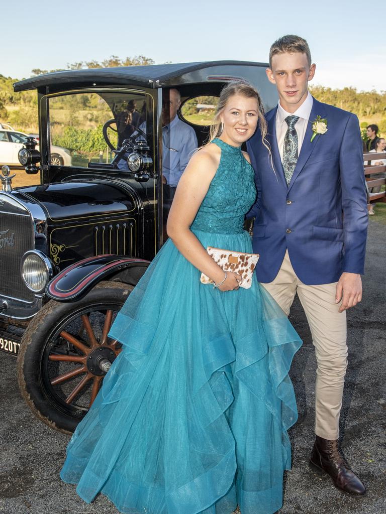 Mikayla Rieck partnered by Luke Hansen. Mary MacKillop Catholic College formal at Rosalie House. Thursday, November 18, 2021. Picture: Nev Madsen.