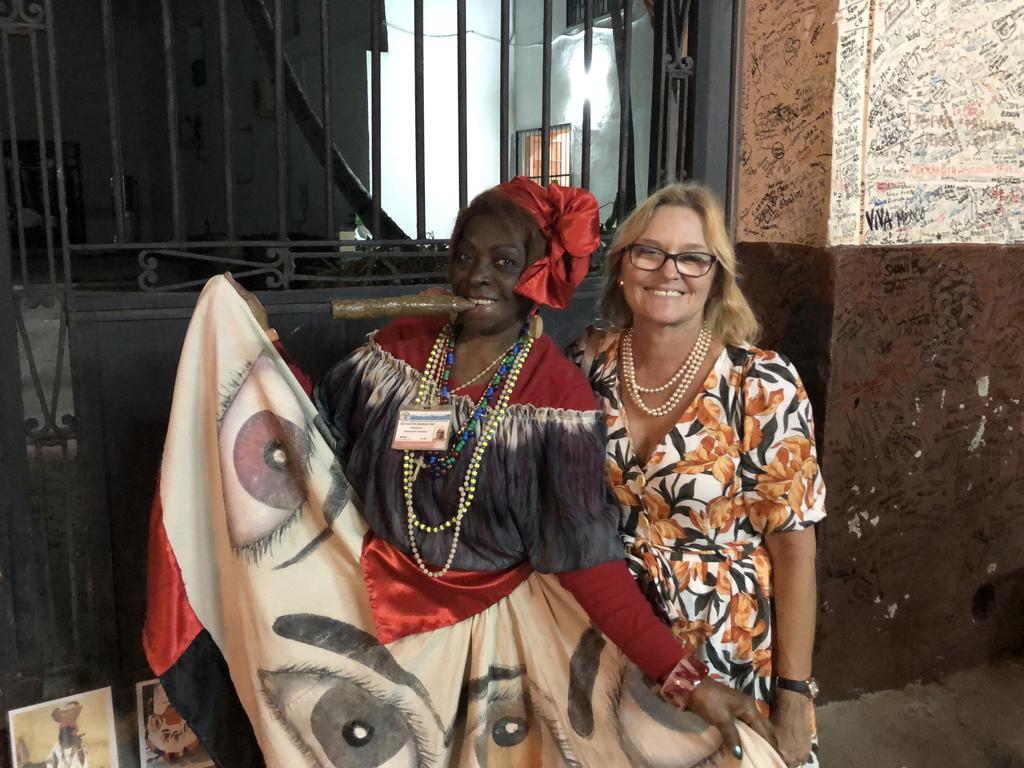 Coco Cubano's Colleen Johnston (right) with a friend in Cuba. Picture: Contributed