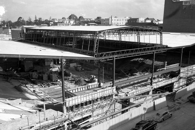 Festival Hall under construction on the corner of Albert and Charlotte streets in 1958. The site had been occupied by the old Brisbane Stadium since 1910. Festival Hall opened on April 27, 1959. With a capacity of 4000 people, it was the largest indoor public venue in Brisbane’s inner city area, and it remained the city’s primary indoor venue for almost 40 years. Picture: Ray Saunders